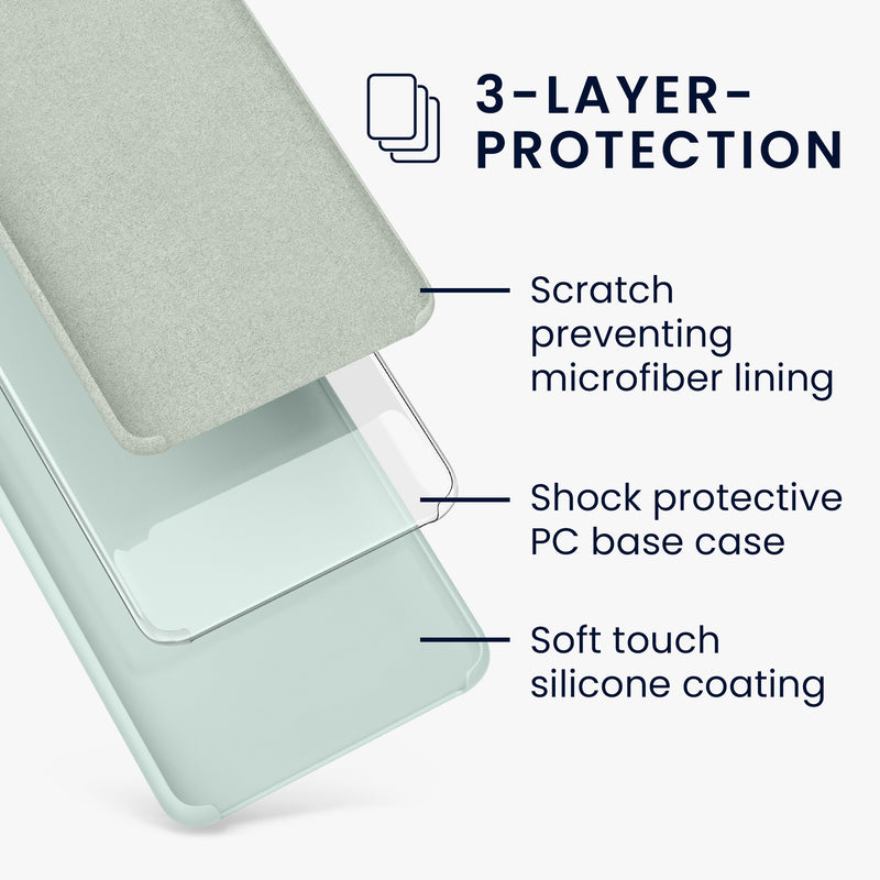 kwmobile Phone Case for Google Pixel 5 - Silicone Case - Wireless Charging - Protective Cover