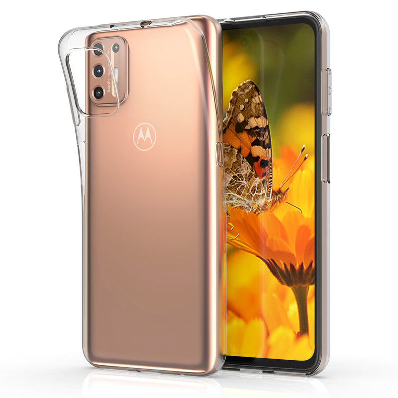kwmobile Hülle kompatibel mit Motorola Moto G9 Plus - Silikon Handyhülle transparent - Handy Case in Transparent Transparent  