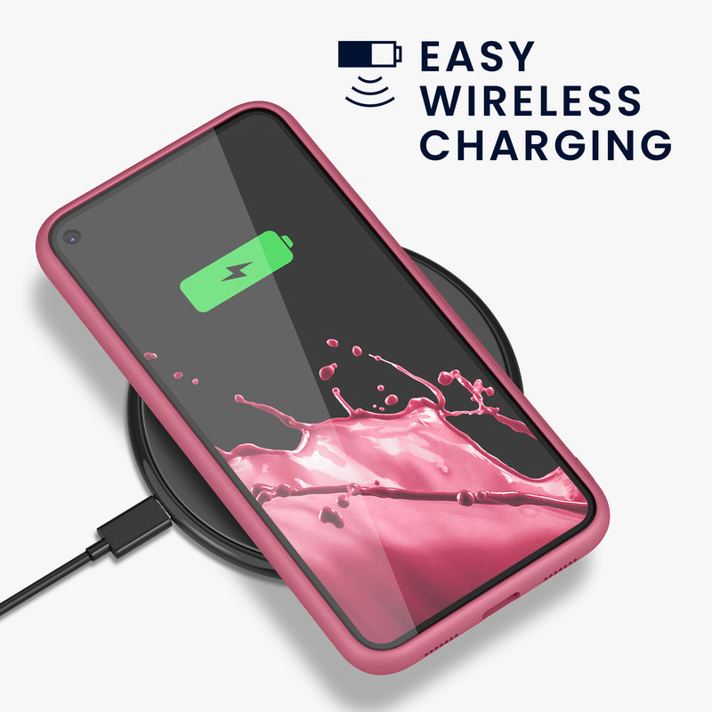 kwmobile Case Compatible with Google Pixel 5 - Rubberized Silicone Phone Case - Protective Cover for Wireless Charging - Case