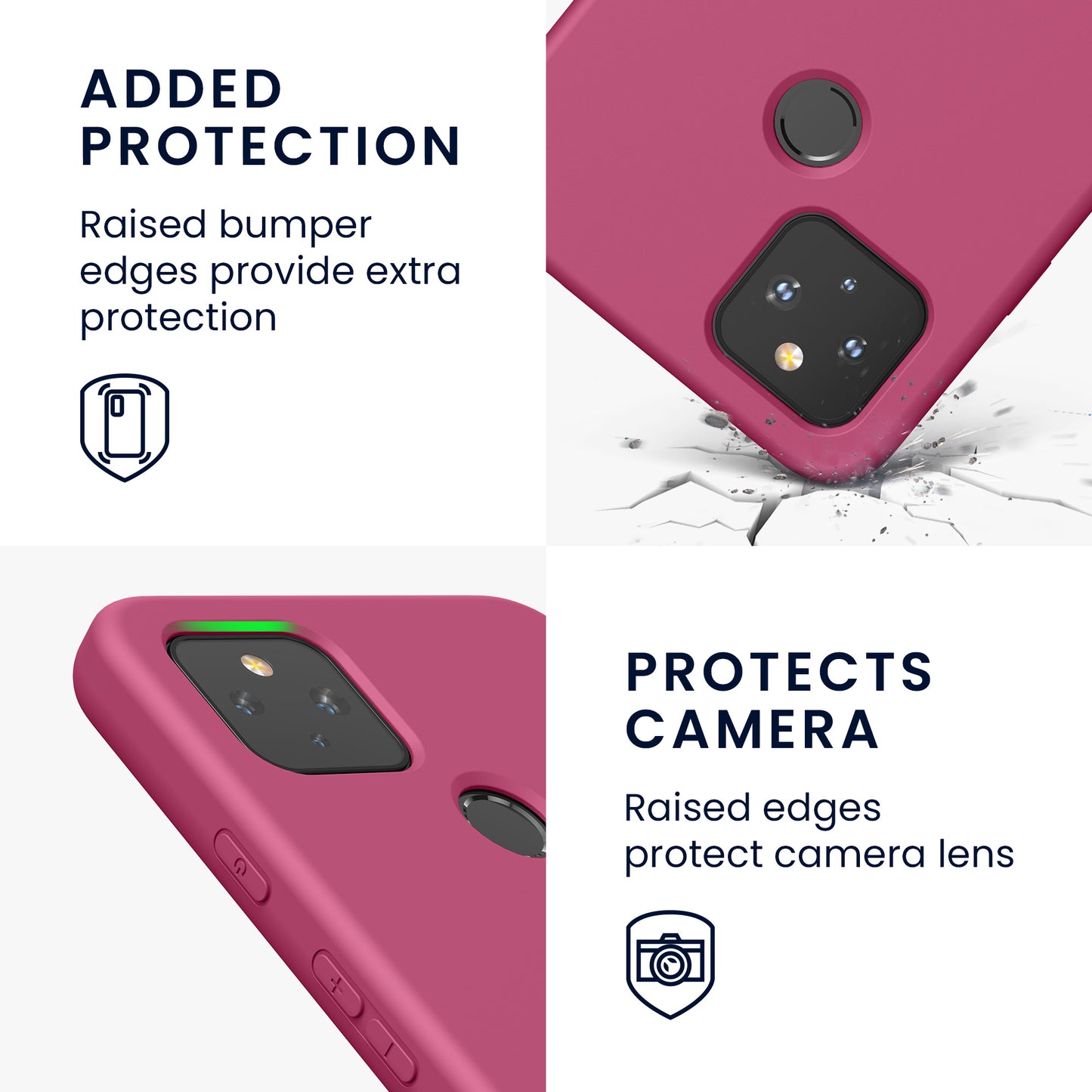 kwmobile Case Compatible with Google Pixel 4a 5G Protective Cover for Wireless Charging Case