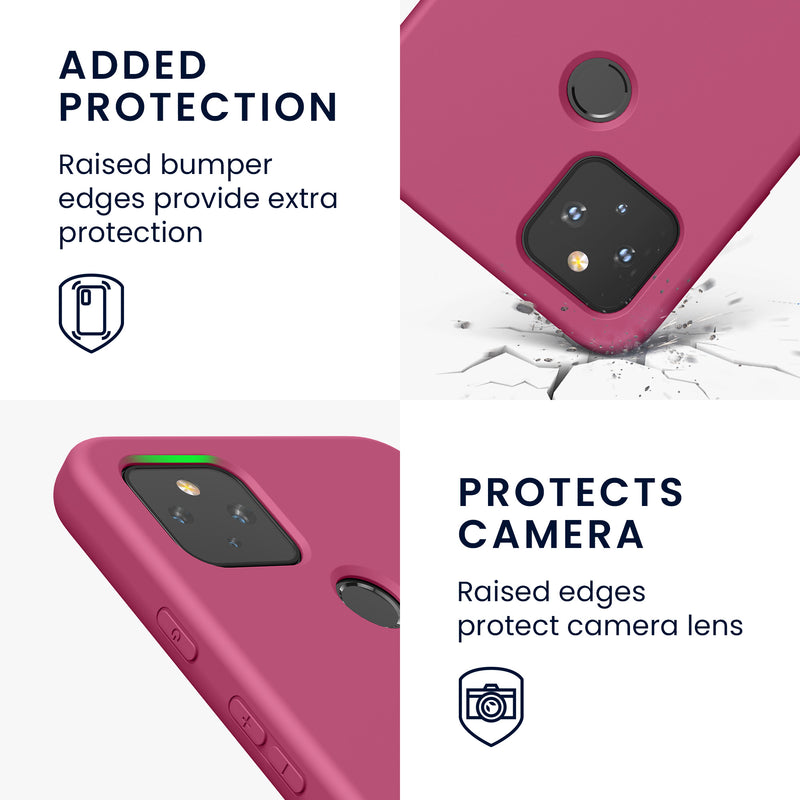 kwmobile Case Compatible with Google Pixel 4a 5G Protective Cover for Wireless Charging Case