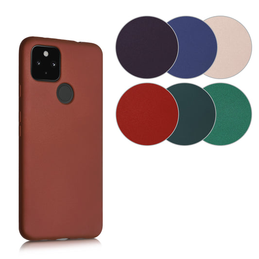 kwmobile Case kompatibel mit Google Pixel 4a 5G Hülle - Schutzhülle aus Silikon metallisch schimmernd - Handyhülle Metallic Karibikblau Metallic Karibikblau  