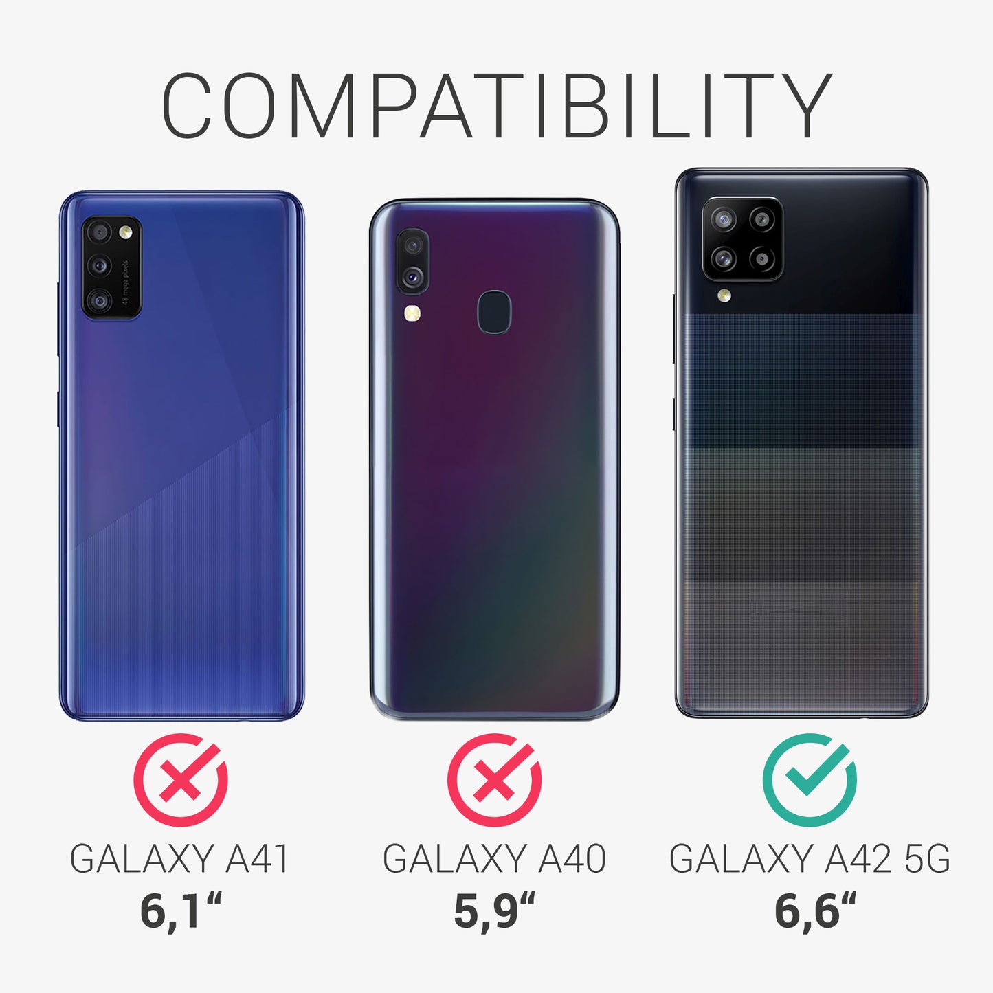 kwmobile Silicone Case for Samsung Galaxy A42 5G - Protective Cover