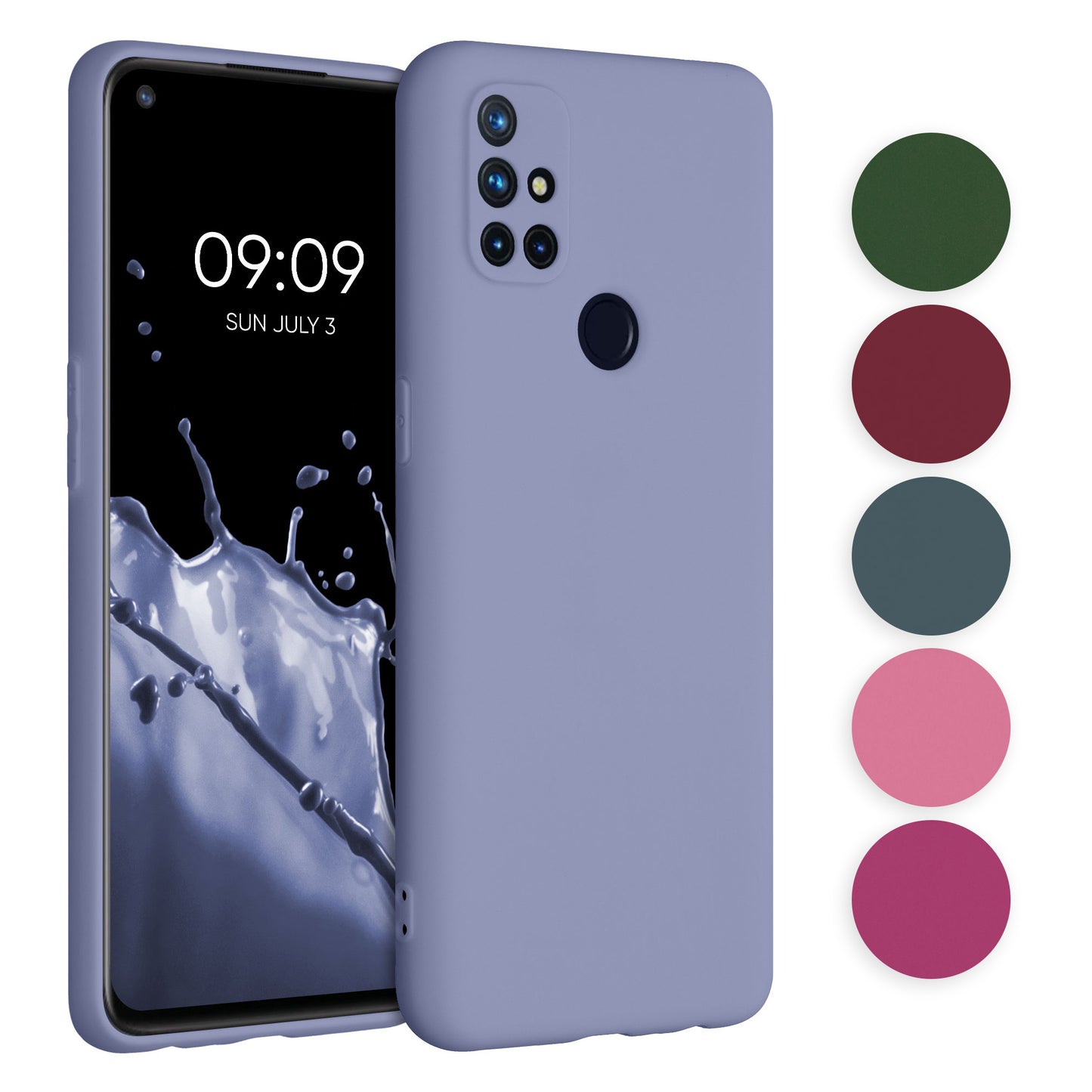 kwmobile Hülle kompatibel mit OnePlus Nord N10 5G Hülle - weiches TPU Silikon Case - Cover geeignet für kabelloses Laden - Dunkelgrün Dunkelgrün  