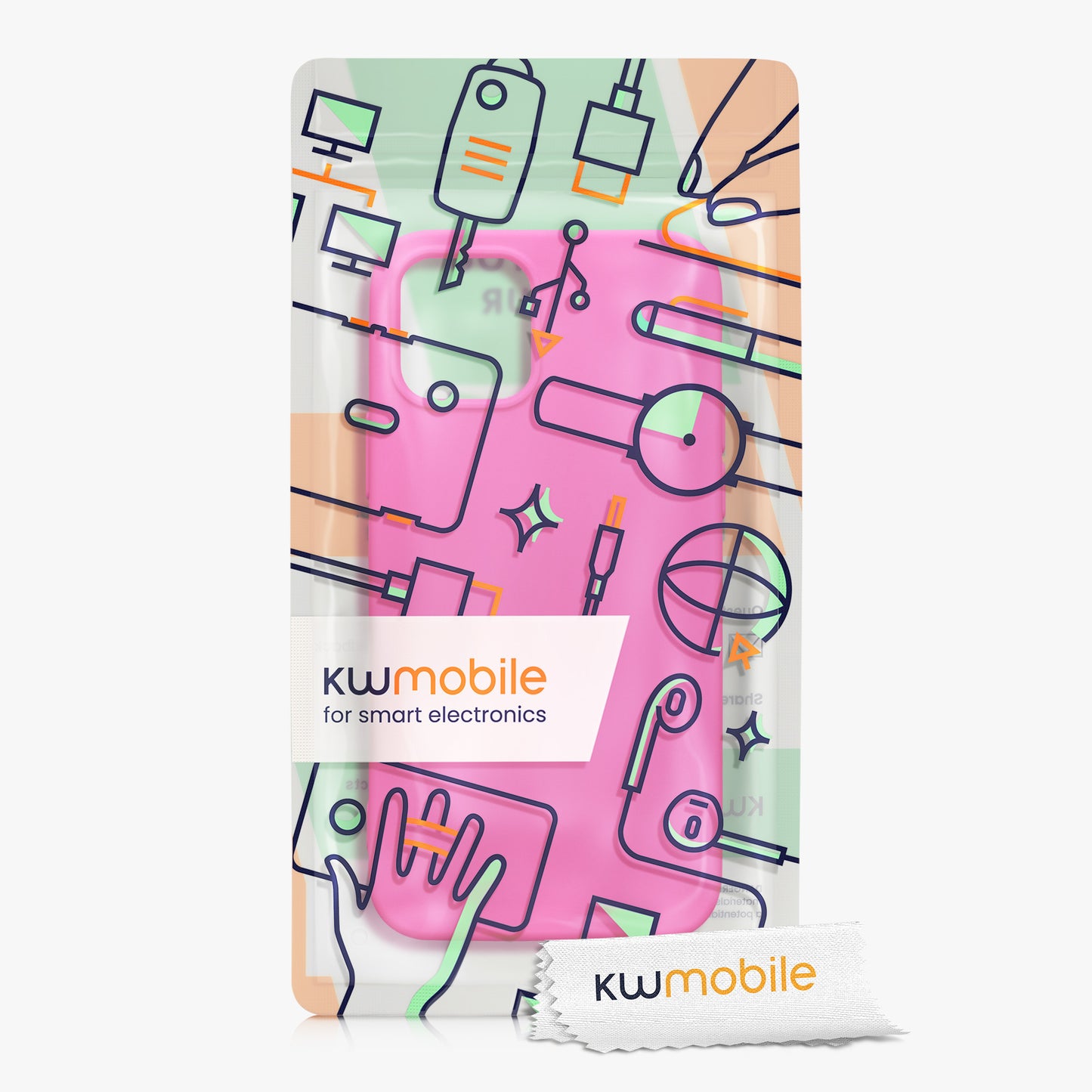 kwmobile Case Compatible with Apple iPhone 12 / iPhone 12 Pro - Protective Cover for Wireless Charging - Case