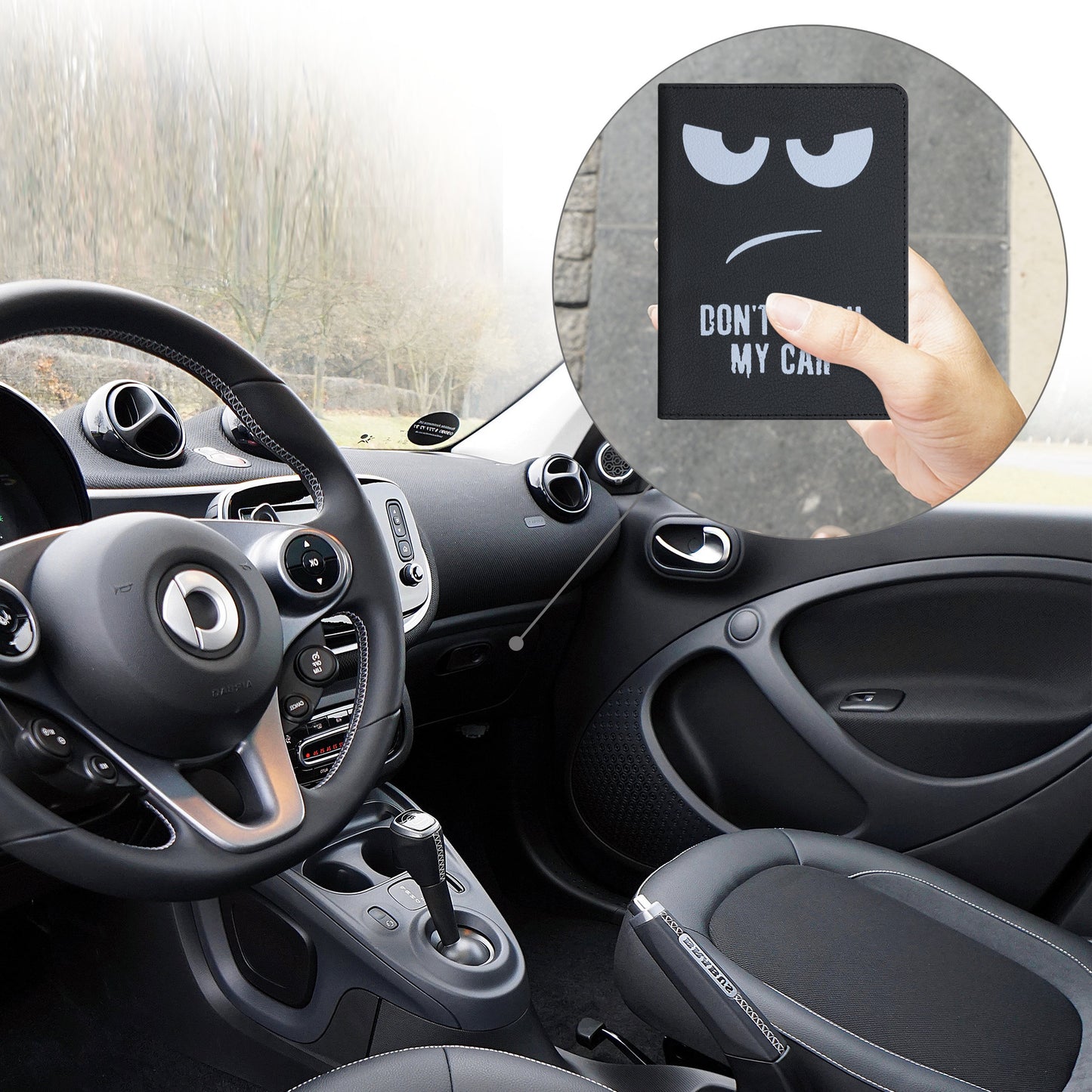 kwmobile Vehicle Registration Holder with Card Slots Faux Leather Case Italian Registration Document