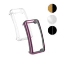 kwmobile 2x Schutzhülle kompatibel mit Fitbit Inspire 3 / Inspire 2 / Ace 3 Hülle - Fullbody Cover Set aus Silikon - Transparent Silber Transparent  [dsg07]