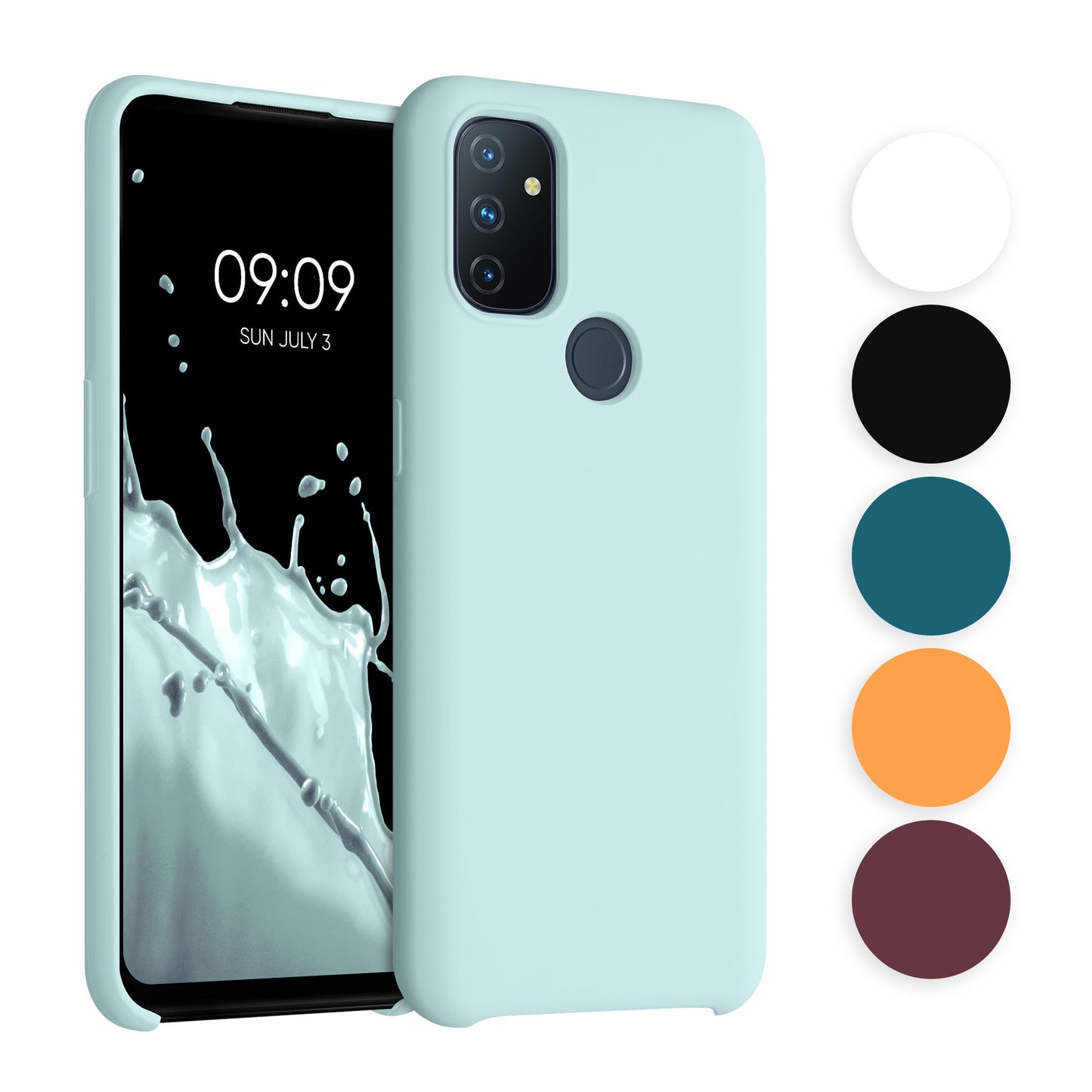 kwmobile Hülle kompatibel mit OnePlus Nord N100 Hülle - Silikon Handy Case - Handyhülle weiche Oberfläche - kabelloses Laden - Neon Pink Neon Pink  