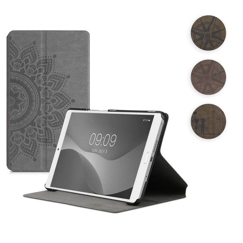 kwmobile Hülle kompatibel mit Huawei MediaPad M3 8.4 - Slim Tablet Cover Kompass Vintage Braun Braun  [dsg01]