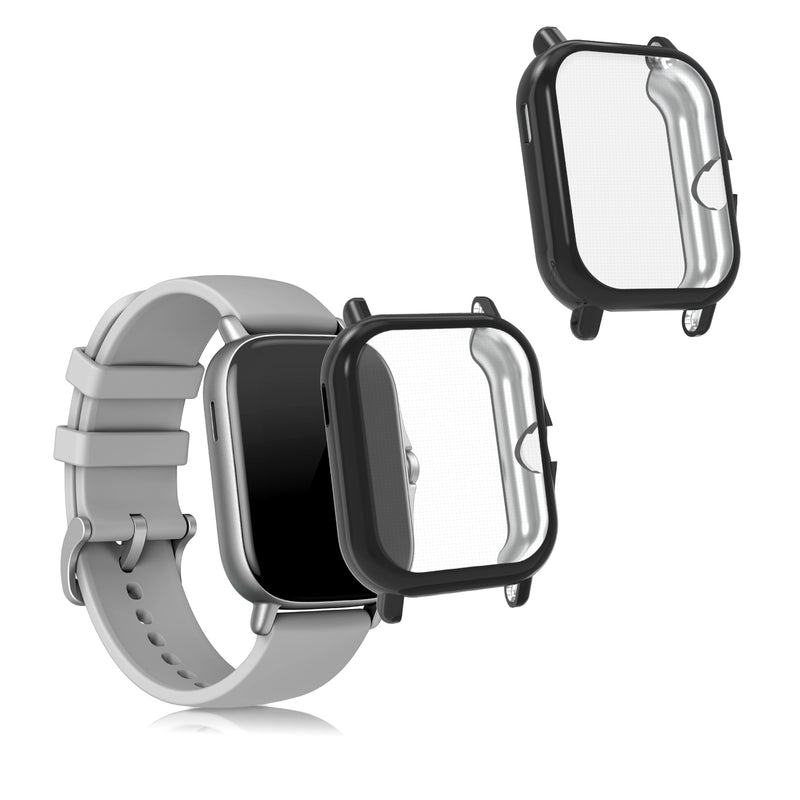 kwmobile Silicone Case for Huami Amazfit GTS 3 / GTS 2 / GTS 2e Protective Cover Fullbody Display Cover Set