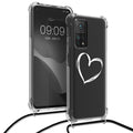 kwmobile Necklace Case compatible with Xiaomi Mi 10T / Mi 10T Pro Cover - Silicone Case with Lanyard Transparent Jungle