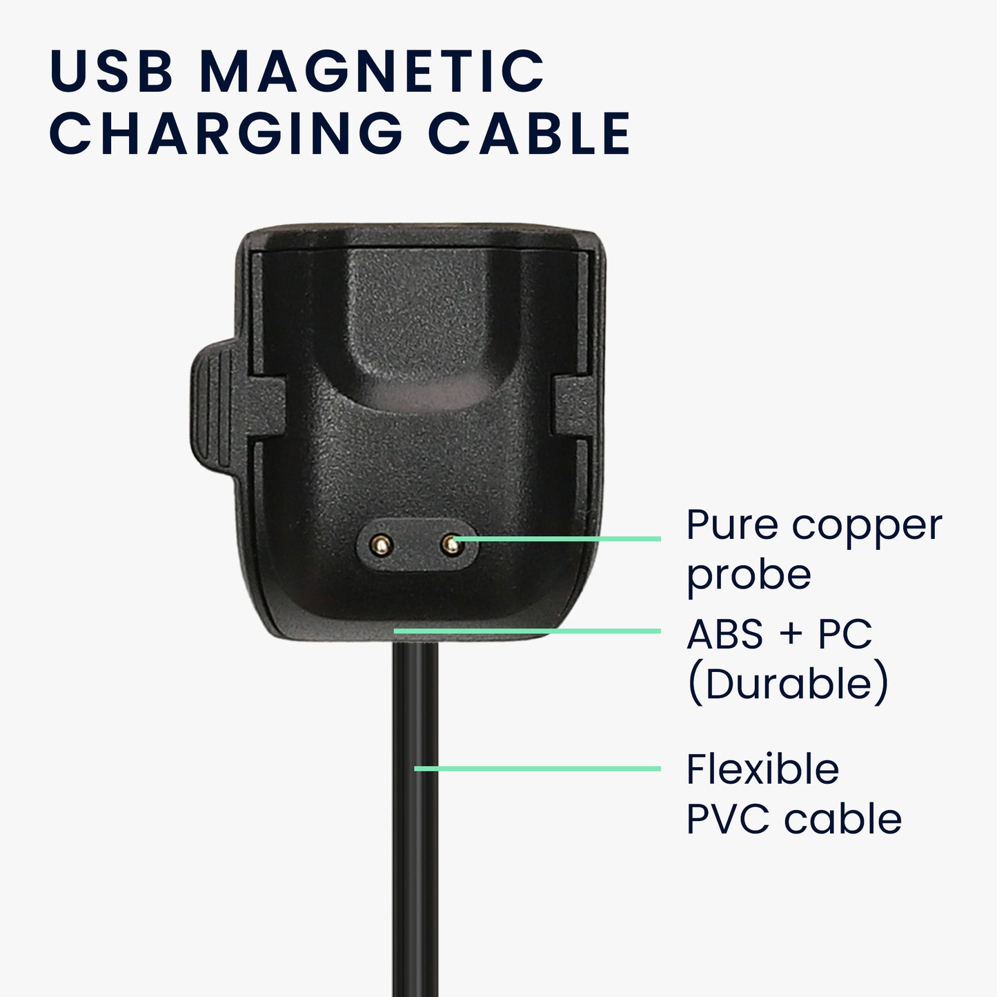 kwmobile USB Cable Charger compatible with Samsung Galaxy Fit 2 Charging Cable Smart Watch Replacement Cable Fitness Tracker Charging Cable