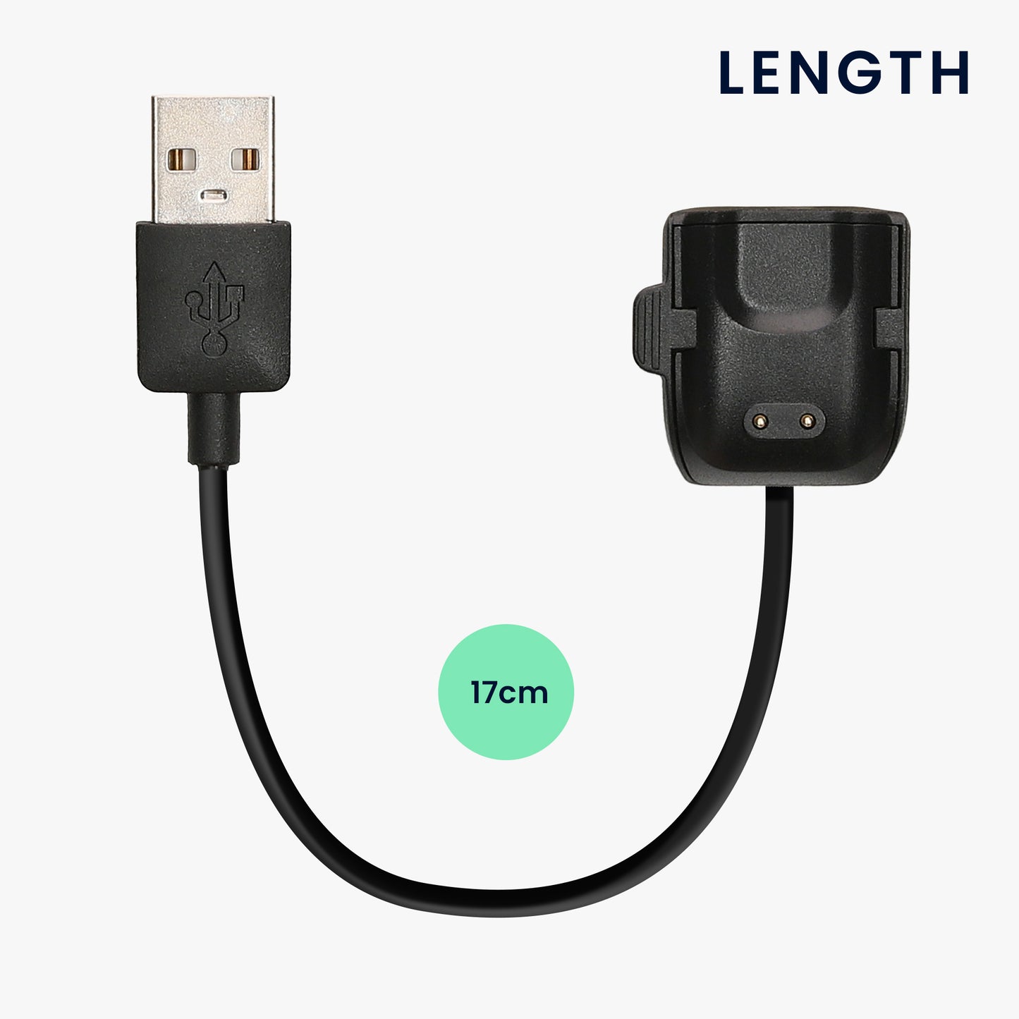 kwmobile USB Cable Charger compatible with Samsung Galaxy Fit 2 Charging Cable Smart Watch Replacement Cable Fitness Tracker Charging Cable