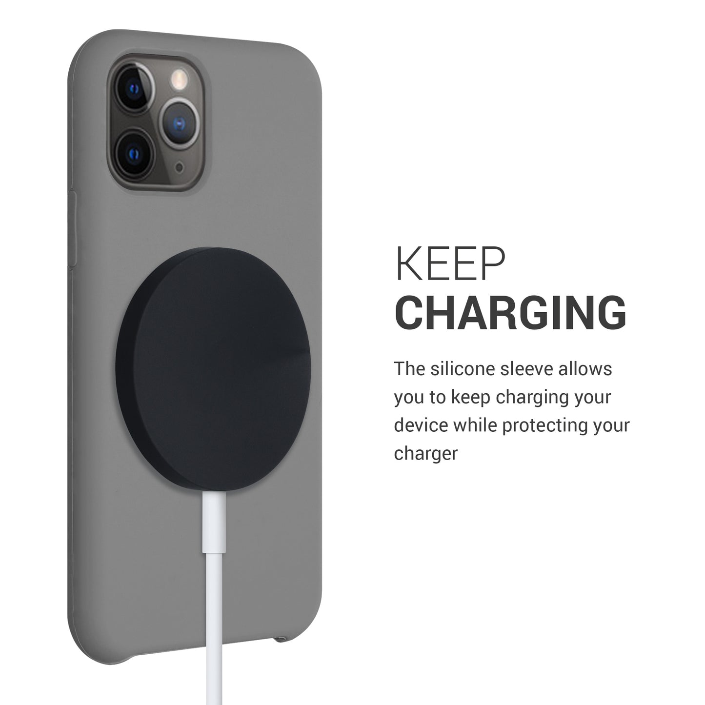 kwmobile Case compatible with Apple MagSafe Charger Pad Charger Cover Charger Protective Case
