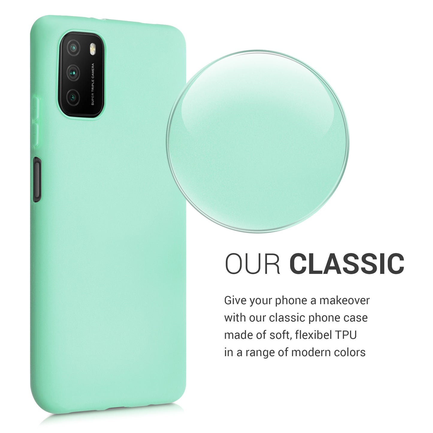kwmobile Phone Case for Xiaomi Poco M3 - Wireless Charging - Protective Cover