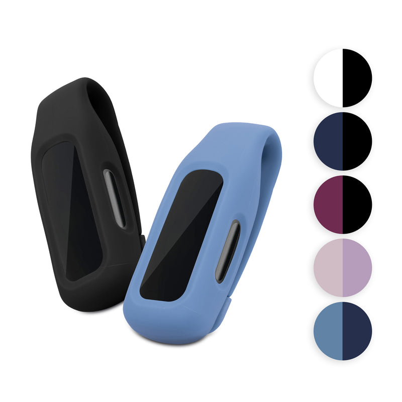 kwmobile Clip Halter kompatibel mit Fitbit Inspire 3 / Inspire 2 / Ace 3 - Silikon Fitnesstracker Halterung - ohne Tracker Schwarz  [dsg11]