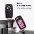 kwmobile Car Key Fob Cover Compatible with VW Skoda Seat 3-Button Car Key - Key Cover
