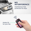 kwmobile Car Key Fob Cover Compatible with VW Skoda Seat 3-Button Car Key - Key Cover