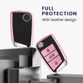 kwmobile Car Key Shell Compatible with VW Golf 7 MK7 3-Button Car Key - Key Cover