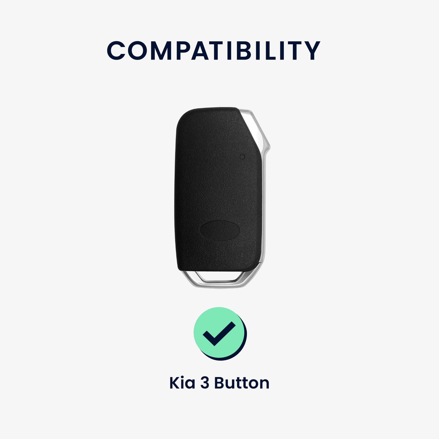 kwmobile Car Key Shell compatible with Kia 3-Button Smart Key Car Key - Key Cover Case