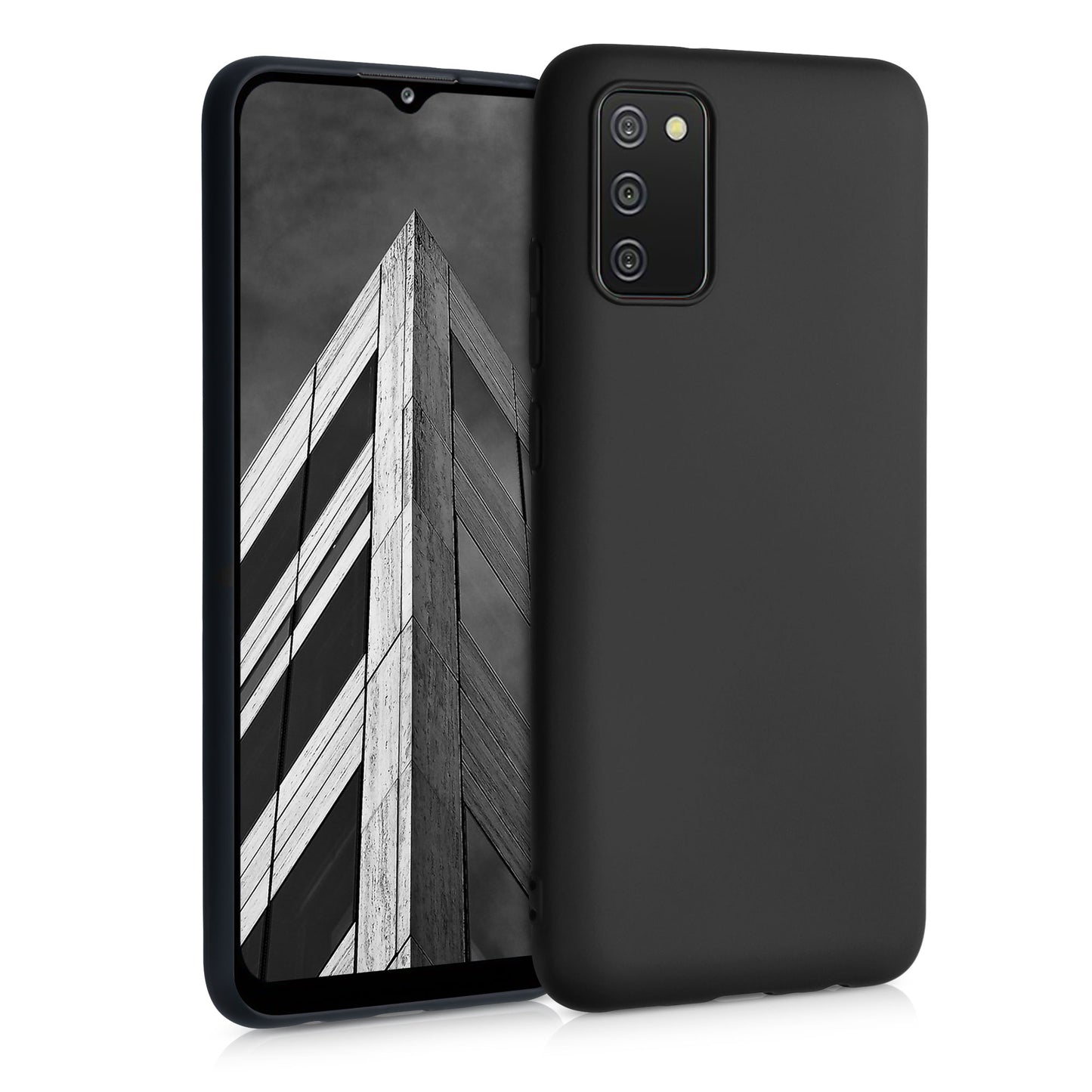 kwmobile Phone Case for Samsung Galaxy A02s Case - Wireless Charging - Protective Cover