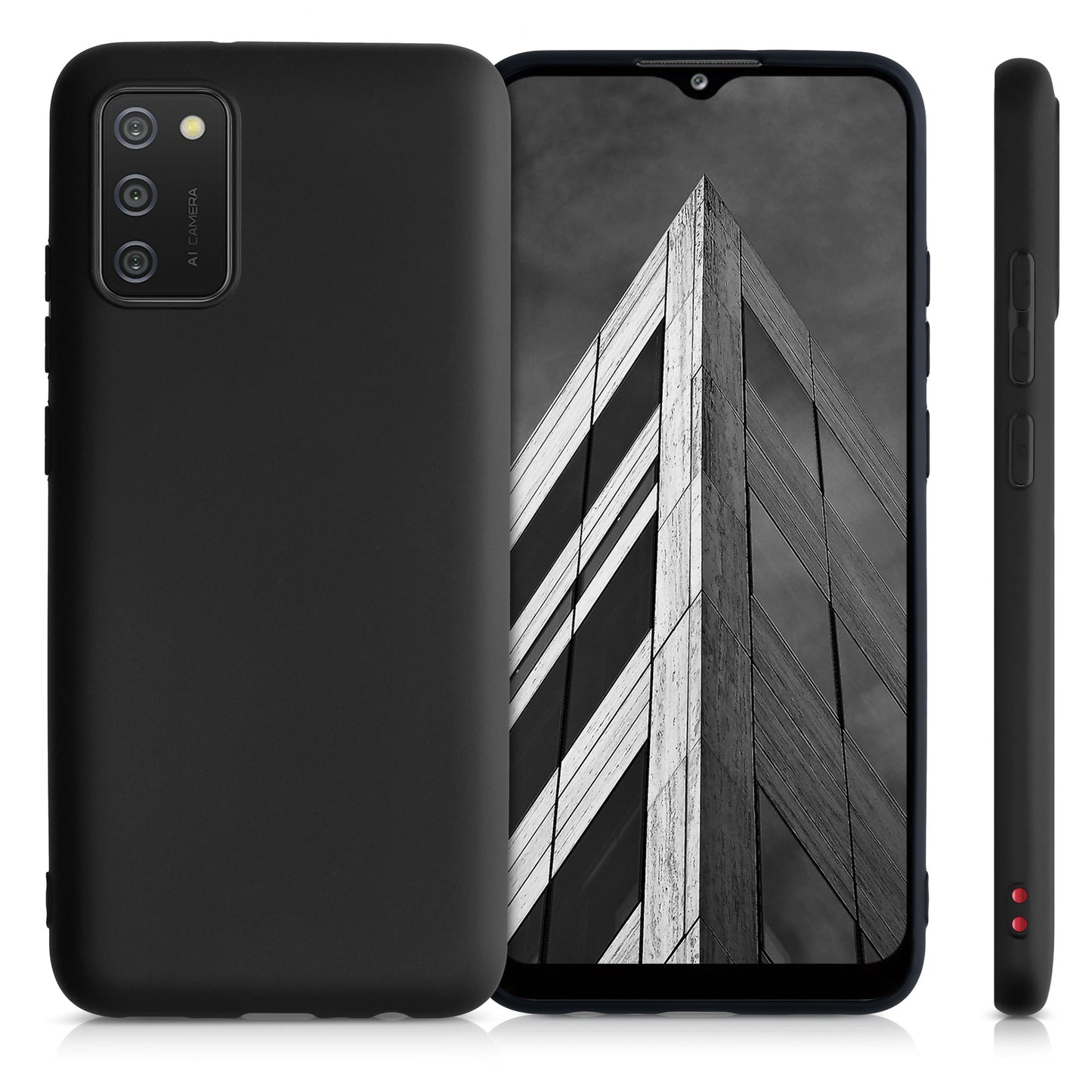 kwmobile Phone Case for Samsung Galaxy A02s Case - Wireless Charging - Protective Cover