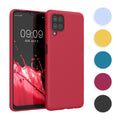kwmobile Hülle kompatibel mit Samsung Galaxy A12 Hülle - weiches TPU Silikon Case - Cover geeignet für kabelloses Laden - Dunkelgrün matt Dunkelgrün matt  