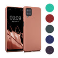 kwmobile Case kompatibel mit Samsung Galaxy A12 Hülle - Schutzhülle aus Silikon metallisch schimmernd - Handyhülle Metallic Blau Metallic Blau  