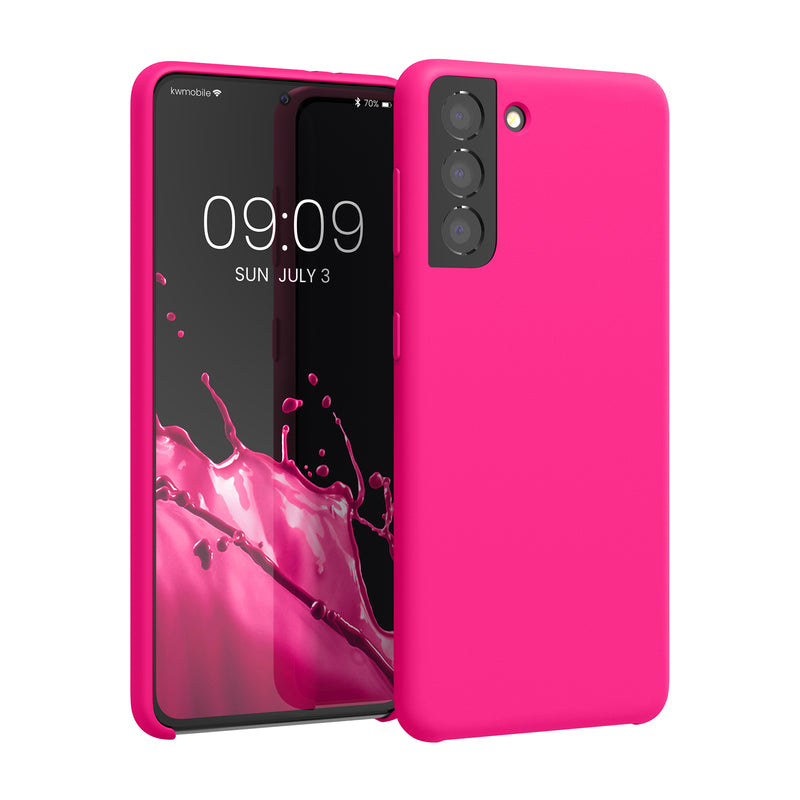 kwmobile Phone Case for Samsung Galaxy S21 - Silicone Case - Wireless Charging - Protective Cover