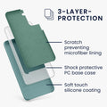 kwmobile Phone Case for Samsung Galaxy S21 - Silicone Case - Wireless Charging - Protective Cover