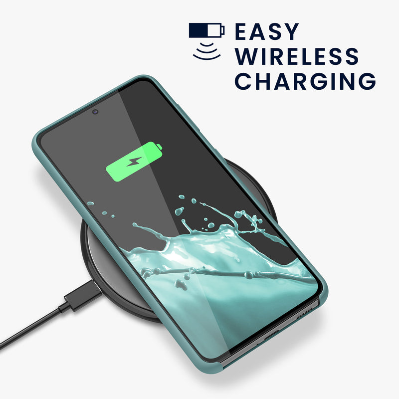 kwmobile Phone Case for Samsung Galaxy S21 - Silicone Case - Wireless Charging - Protective Cover