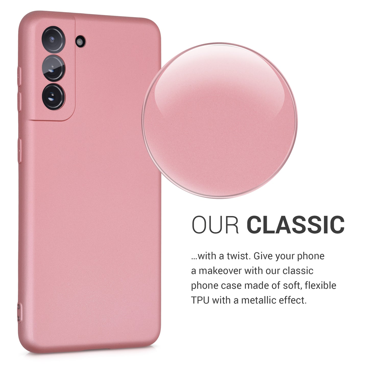 kwmobile Phone Case for Samsung Galaxy S21 - Silicone Case Protective Cover