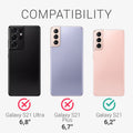 kwmobile Phone Case for Samsung Galaxy S21 - Silicone Case Protective Cover