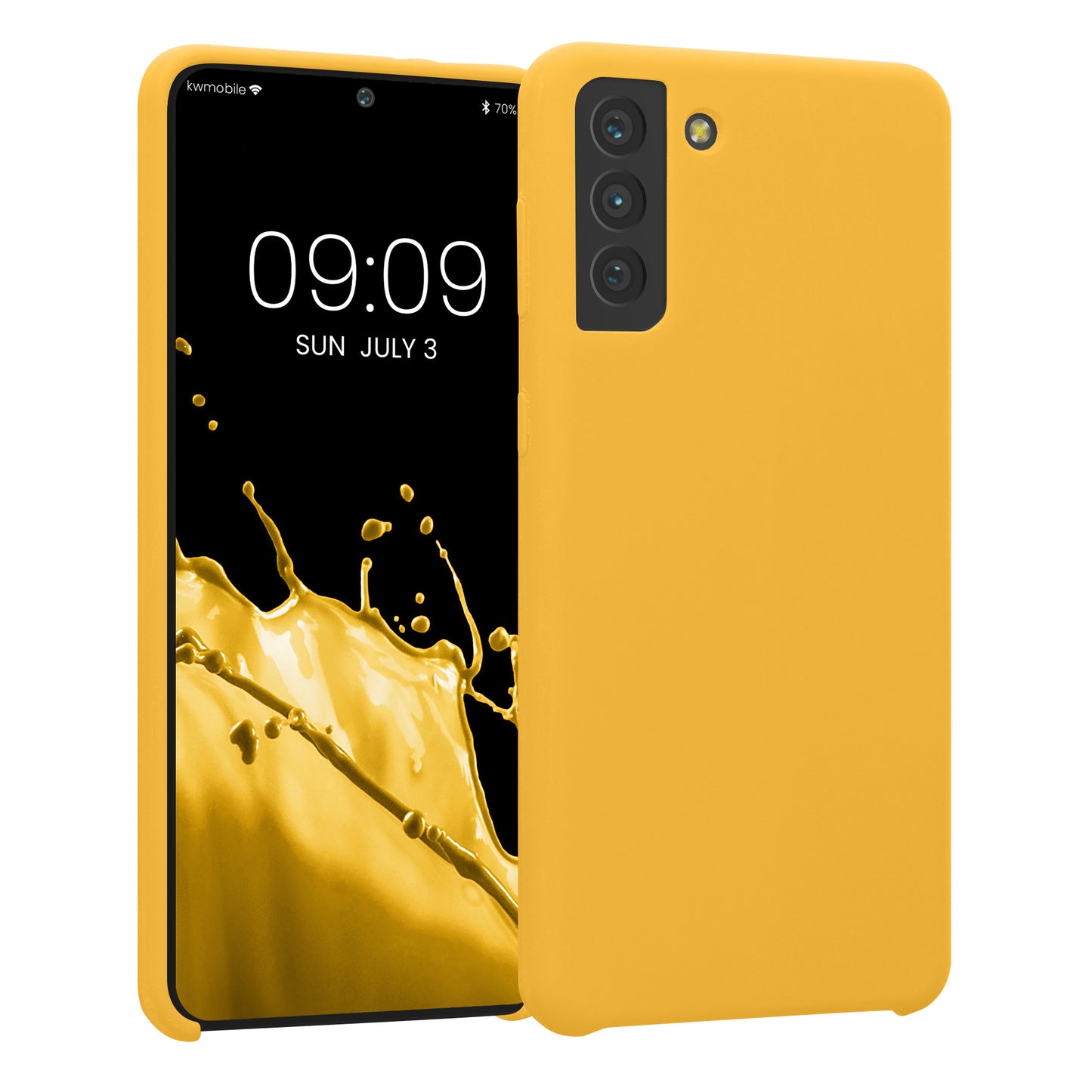 kwmobile Phone Case for Samsung Galaxy S21 Plus Case - Silicone Case - Wireless Charging - Protective Cover