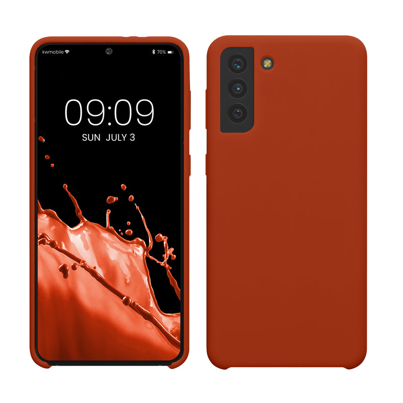 kwmobile Phone Case for Samsung Galaxy S21 Plus Case - Silicone Case - Wireless Charging - Protective Cover