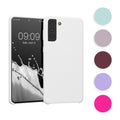 kwmobile Hülle kompatibel mit Samsung Galaxy S21 Plus Hülle - Silikon Handy Case - Handyhülle weiche Oberfläche - kabelloses Laden - Grau Grau  