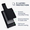 Rubberized Silicone Case for Samsung Galaxy S21 Ultra in Purple Cloud