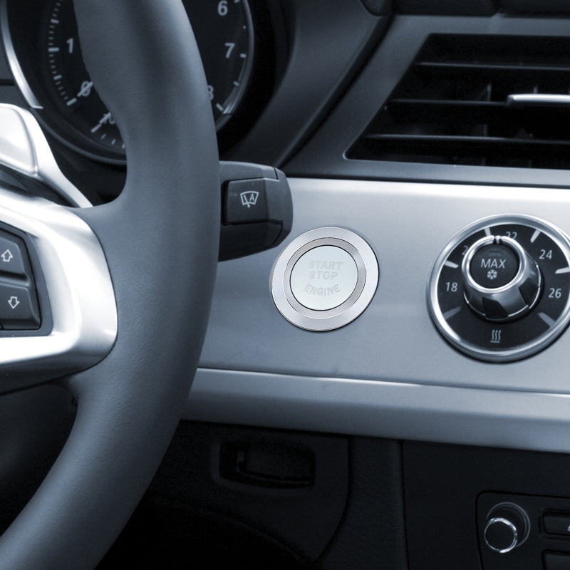 kwmobile Start/Stop Button Ring Frame and Cover compatible with Land Rover Jaguar Start-Stop Button