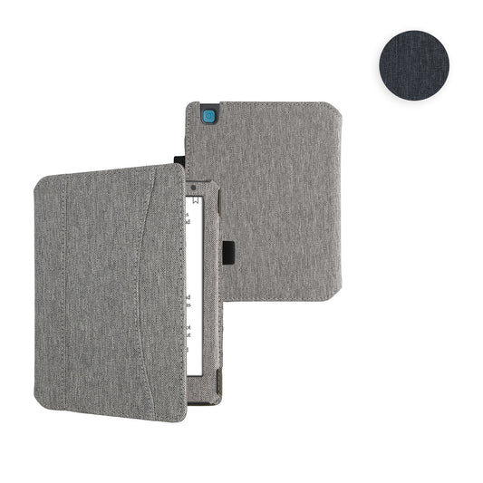 kwmobile Flip Hülle kompatibel mit Kobo Aura H2O Edition 2 - Vorderfach Handschlaufe - Dunkelblau Dunkelblau  