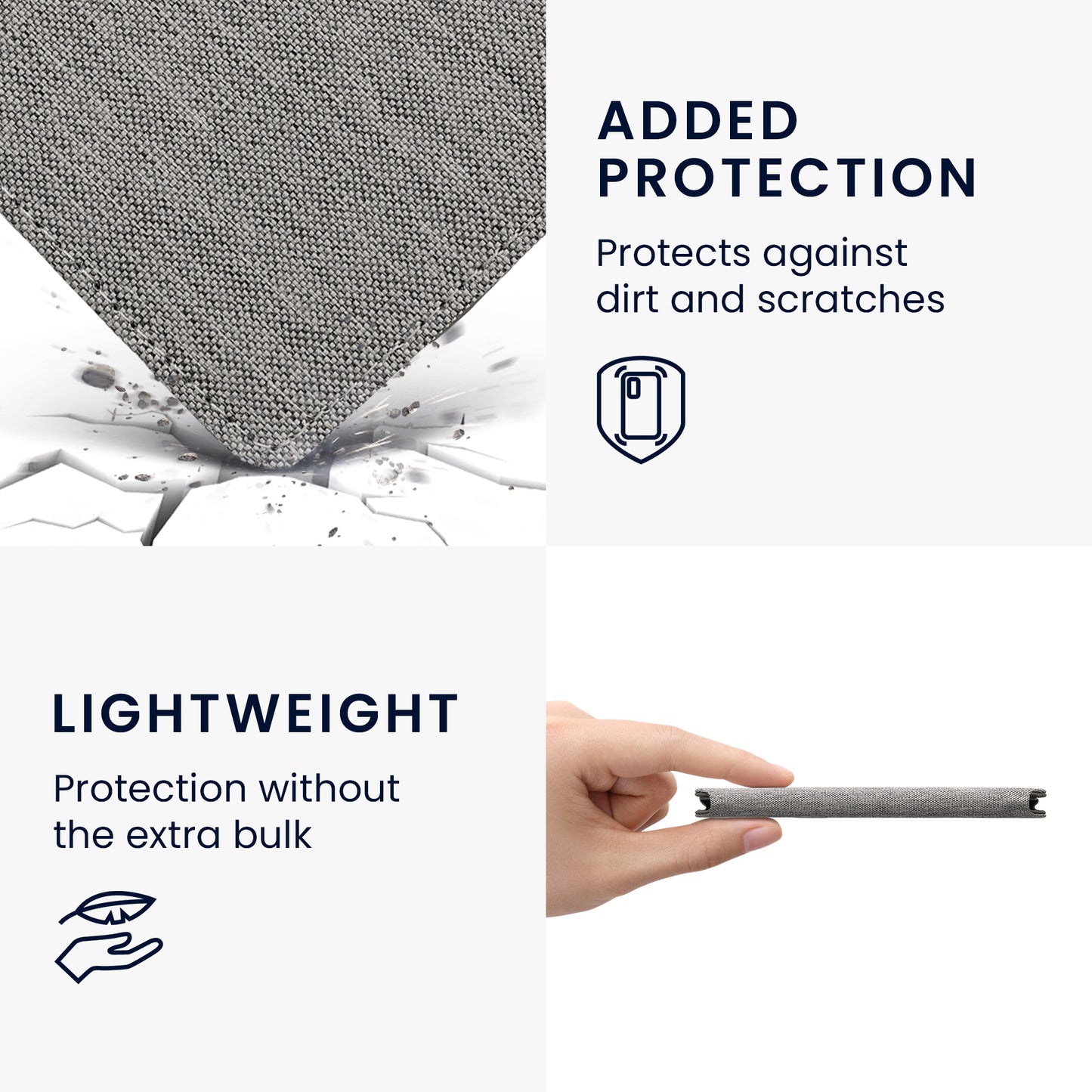 kwmobile Flip Case Compatible with Kobo Aura H2O Edition 2 - Front Pocket Hand Strap