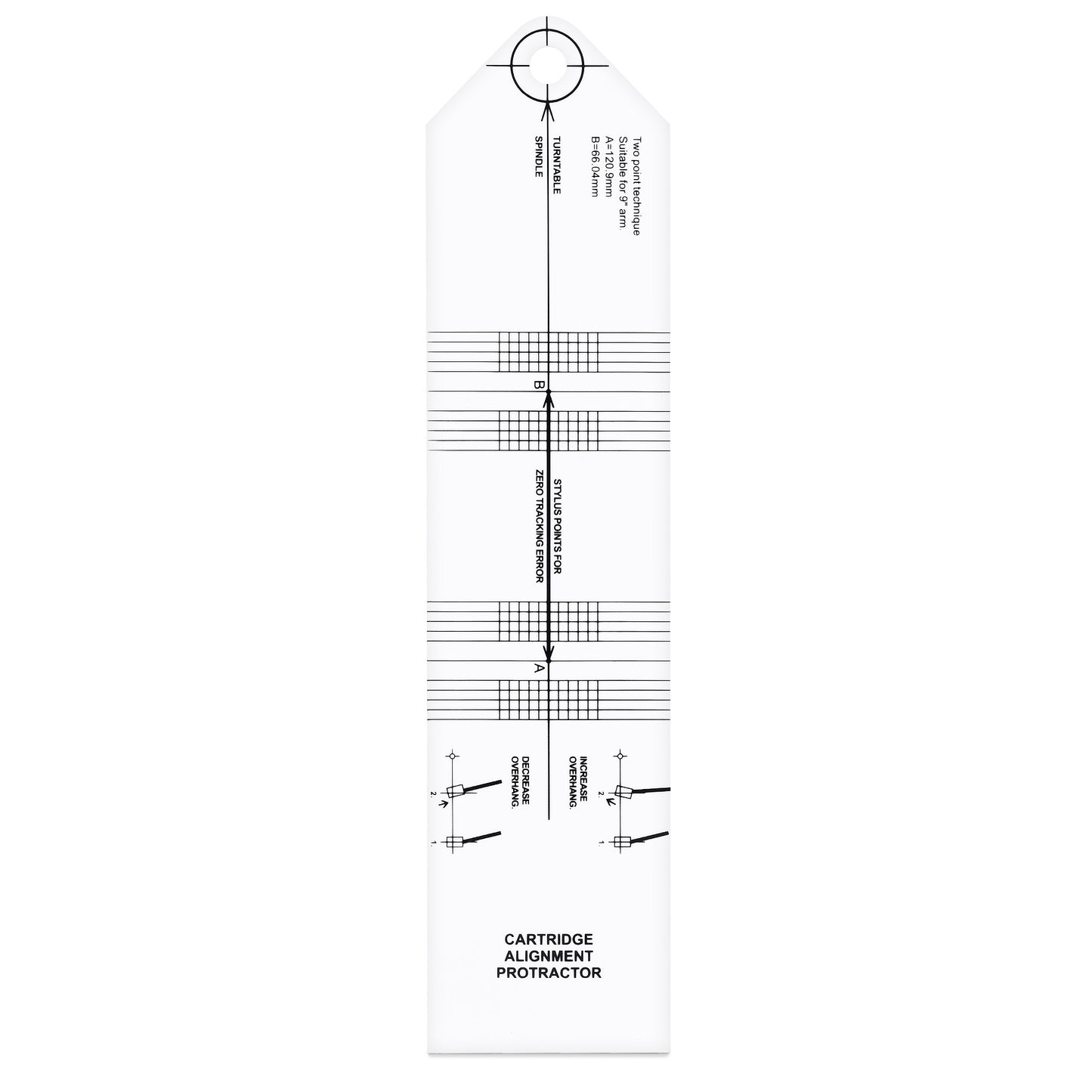 Protractor for Cartridge Alignment Turntable