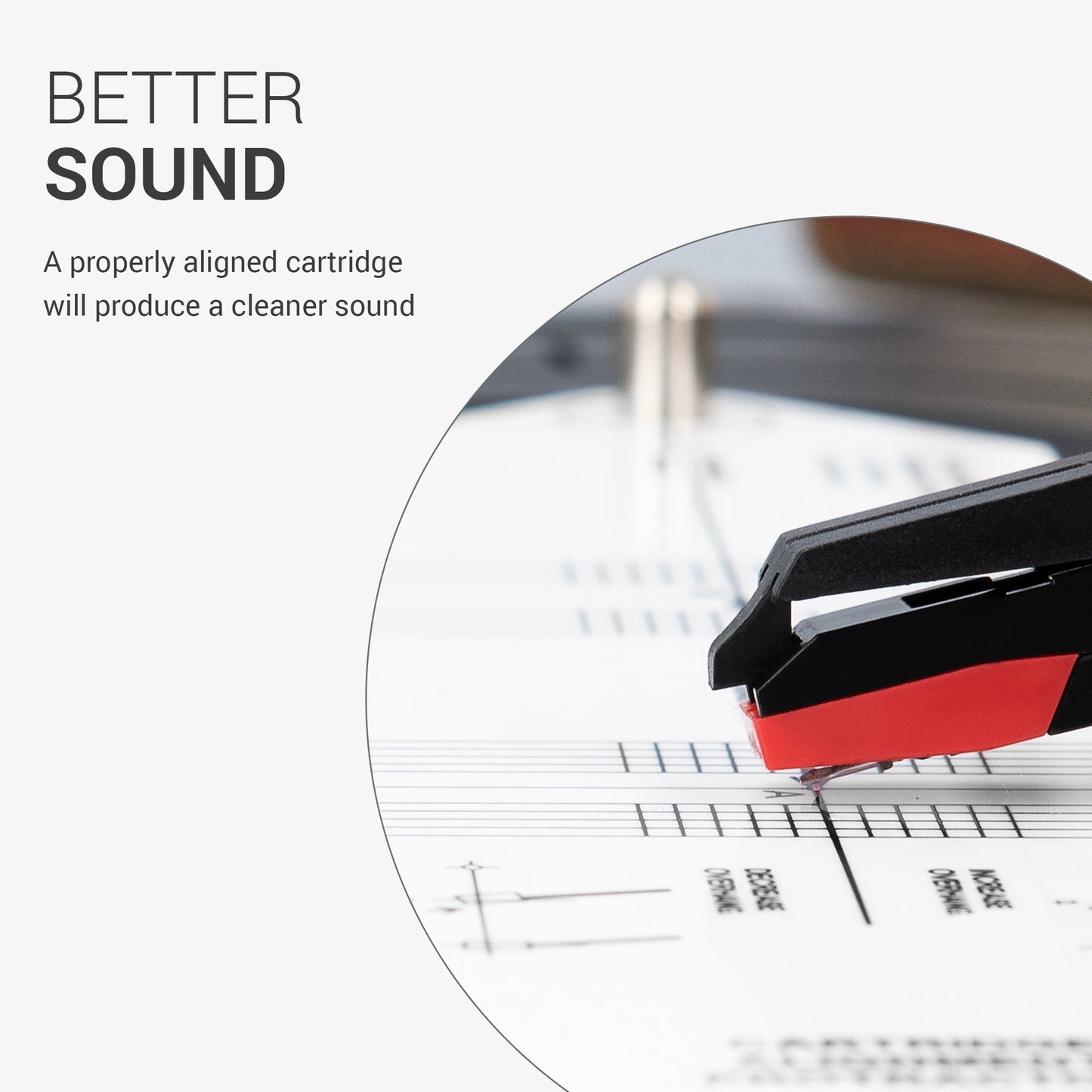 Protractor for Cartridge Alignment Turntable