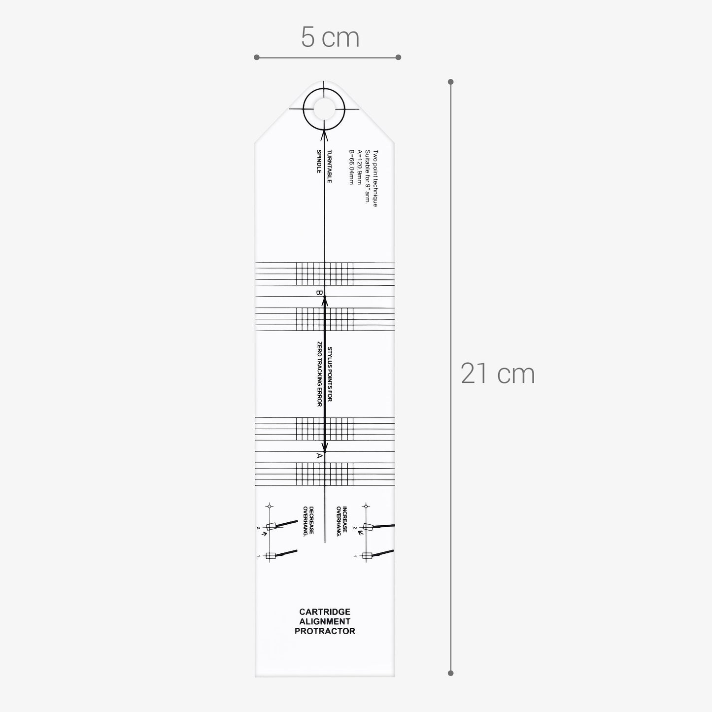 Protractor for Cartridge Alignment Turntable