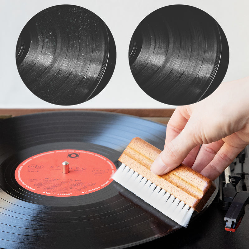Nylon Cleaning Brush with Wooden Handle for Records