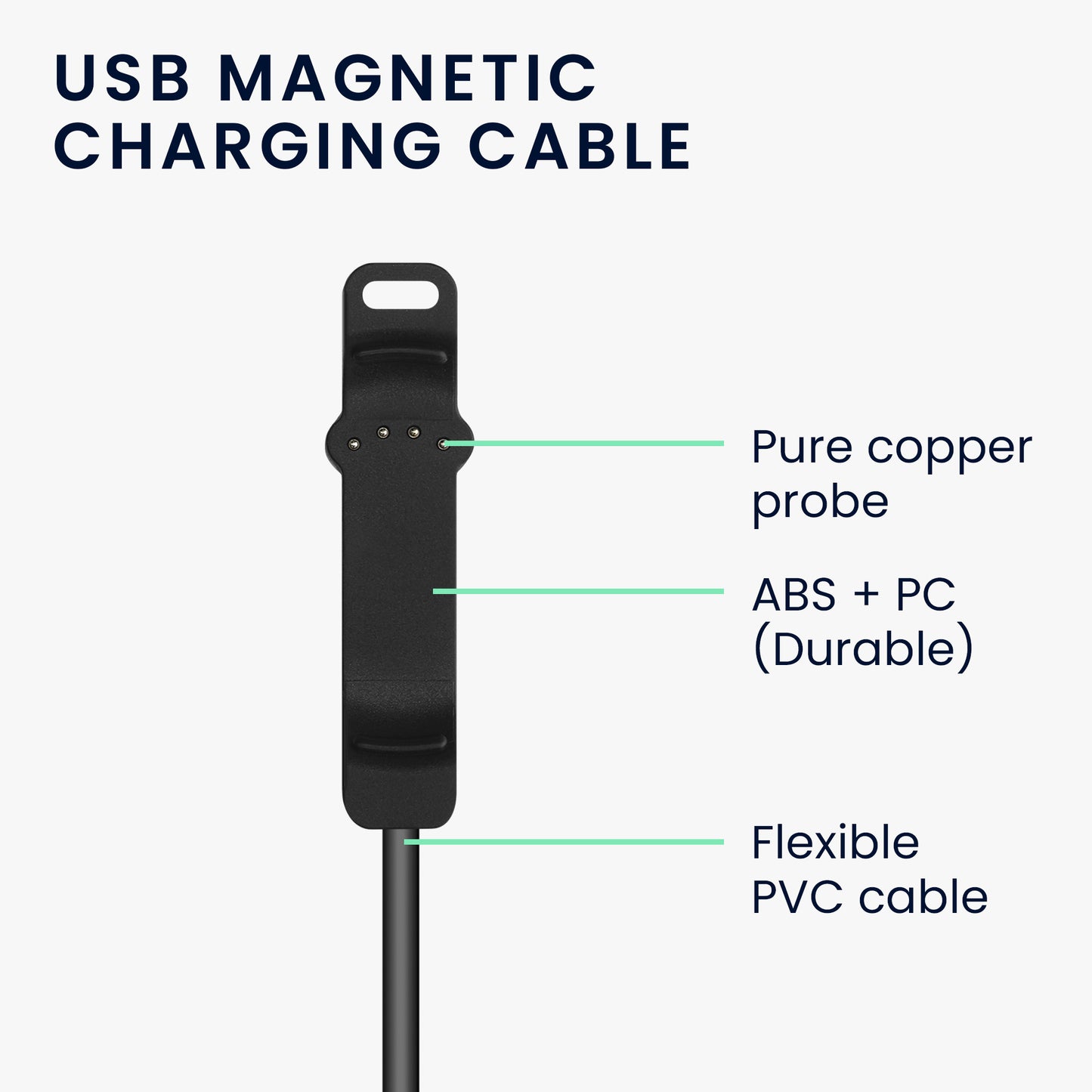 kwmobile USB Cable Charger compatible with Polar Unite Charging Cable - Smart Watch Replacement Cable - Fitness Tracker Charging Cable