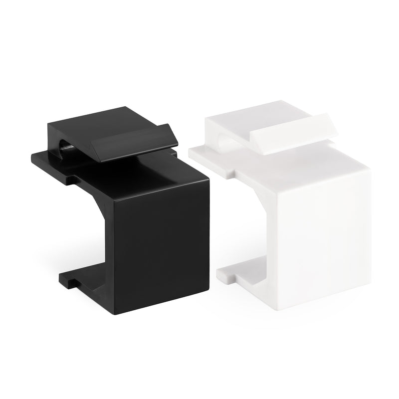 kwmobile 20x Keystone Blindabdeckung - Keystone Modul Buchse Einsätze Set - Patch Panel Staubschutz Buchsenabdeckung - Keystone Abdeckung Schwarz Schwarz  