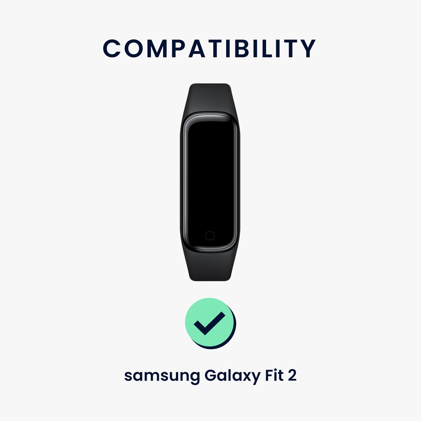 kwmobile Watch Strap for Samsung Galaxy Fit 2 Band Fitness Tracker Strap Set Replacement Band Smartwatch