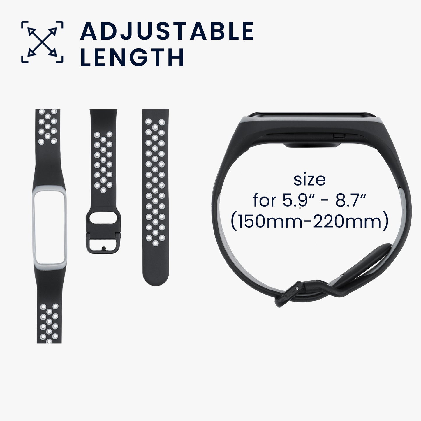 kwmobile Watch Strap for Samsung Galaxy Fit 2 Band Fitness Tracker Strap Set Replacement Band Smartwatch
