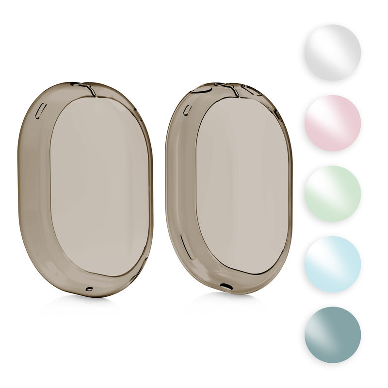 kwmobile 2x TPU Silikon Hülle für Apple AirPods Max Case - Kopfhörer Cover aus Silikon - Pink Transparent Pink  