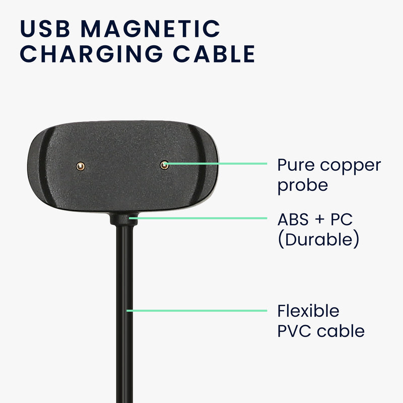 kwmobile USB Charger Cable compatible with Huami Amazfit Bip U / Bip U Pro / GTS 2e / GTR 2e / GTS 2 Mini / Pop Charging Cable Smart Watch Replacement Cable Fitness Tracker Charging Cable